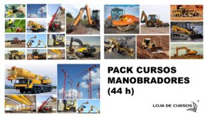 Pack Cursos Manobradores (44 h) | Curso Manobrador de Máquinas - Normas de Operação e Segurança + Curso Manobrador de Máquinas de Movimentação de Terras - Normas de Operação e Segurança + Curso Manobrador de Gruas, Equipamentos de Elevação e Empilhadores - Normas de Operação e Segurança