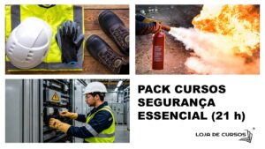 Pack Cursos Segurança Essencial (21 h) | Curso Segurança no Trabalho - Noções Básicas + Curso Segurança Contra Incêndios - Noções Básicas + Curso Prevenção de Riscos Elétricos nos Locais de Trabalho